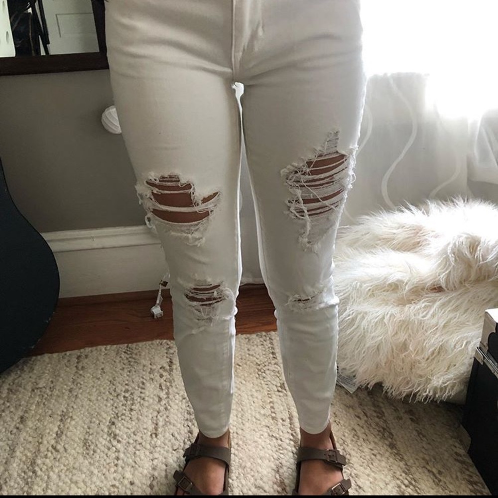 PACSUN white ripped jeans